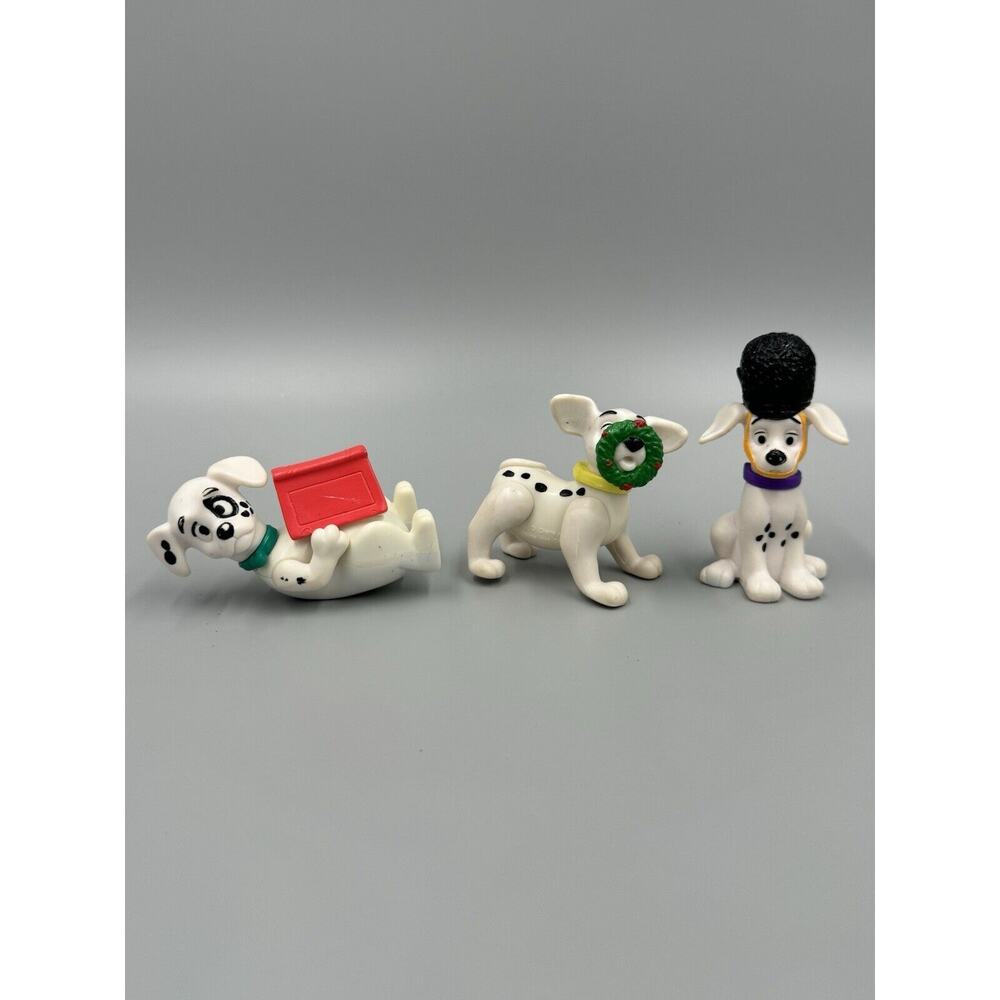 101 Dalmatians Disney Toy Figures Lot Of 3 Christmas Themed